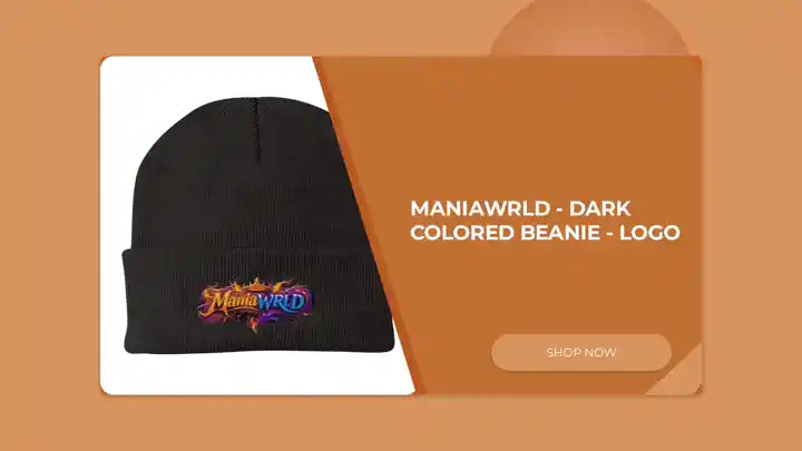 ManiaWRLD - Dark Colored Beanie - Logo by@Outfy